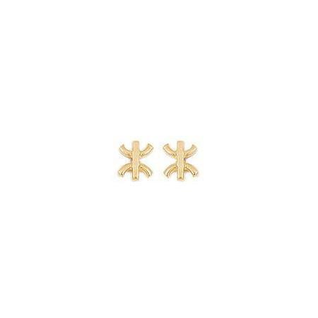 Clous d\'oreilles croix kabyle plaqué or - Bijouterieonline.com