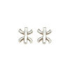 Clous d'oreilles argent croix kabyle
