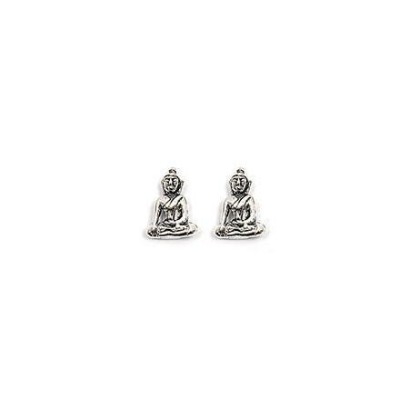 Clous d'oreilles argent bouddha