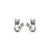 Clous d'oreilles argent chats