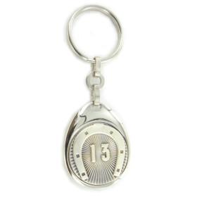 Porte-clés acier Porte bonheur ovale avec gravure - Bijouterieonline.com