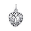 pendentif coeur ajouré en argent