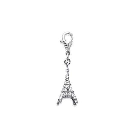 Pendentif ou bijou de portable tour Eiffel en argent.