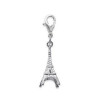 Pendentif ou bijou de portable tour Eiffel en argent.