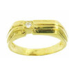 Chevalière adama Or 375 avec diamant