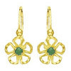 Boucles d'oreilles émeraudes