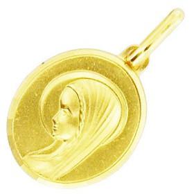 Médaille vièrge plaqué or.