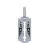 Pendentif lame de rasoir acier avec motifs tribaux
