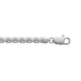 Chaîne en argent maille corde ronde 4 mm - Bijouterieonline.com