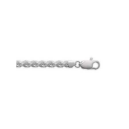 Chaîne en argent maille corde ronde 4 mm - Bijouterieonline.com