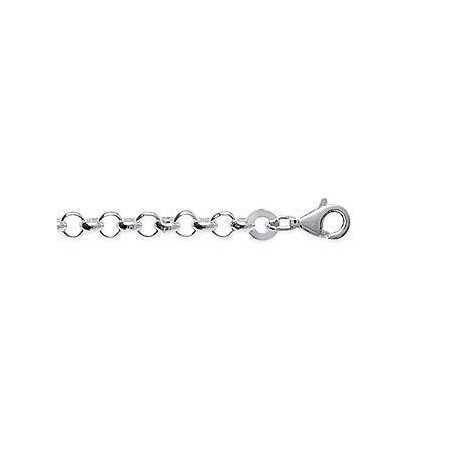 Chaîne en argent maille jaseron allégée 3 mm