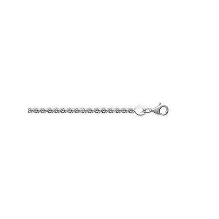 Chaîne en argent maille corde ronde 2 mm