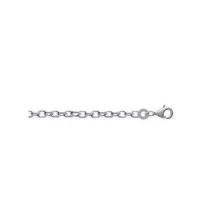 Chaîne en argent maille forçat diamantée 2,25 mm