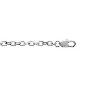 Chaîne en argent maille forçat diamantée 3,20 mm - Bijouterieonline.com