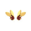 Boucles d'oreilles or et rubis