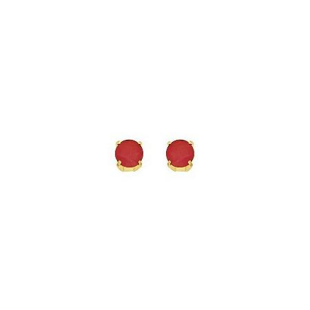 Clous d'oreilles rubis