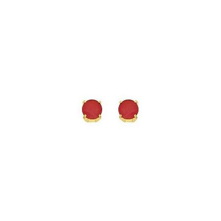 Clous d'oreilles rubis