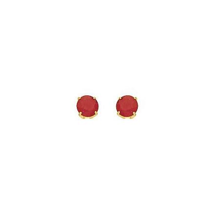 Clous d'oreilles rubis