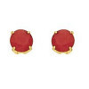 Clous d'oreilles rubis