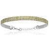 Bracelet argent pavage de cristal vert tendre