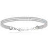 Bracelet argent pavage de cristal irisé