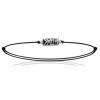 Bracelet argent tiki en argent et onyx synthétique de 13 mm