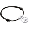 Bracelet argent motif peace and love ajouré de 15 mm