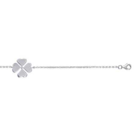 Bracelet argent trèfle à 4 feuille de 17 mm - Bijouterieonline.com