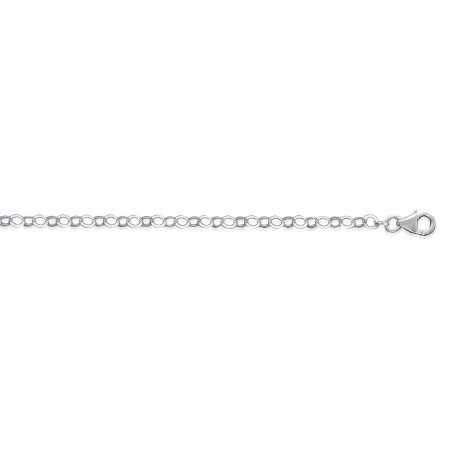 Bracelet argent façont maille forçat ronde de 3 mm - Bijouterieonline.com