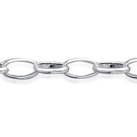 Bracelet argent façont maille forçat étirée de 3 mm