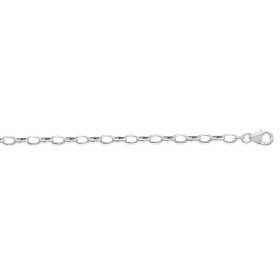 Bracelet argent façon maille forçat étirée de 3 mm - Bijouterieonline.com