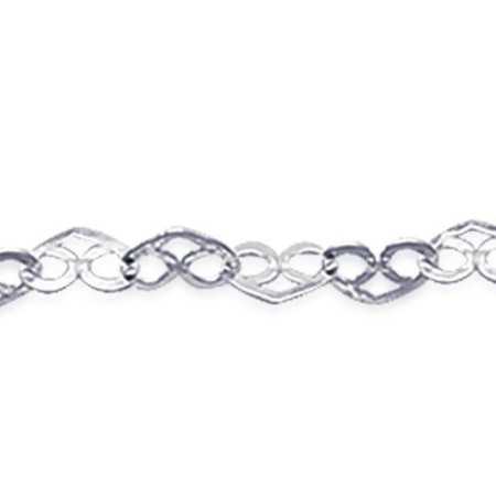 Bracelet argent maille coeurs de 3 mm