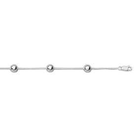 Bracelet argent cable argent avec boules lisses de 8 mm - Bijouterieonline.com