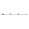 Bracelet argent cable argent avec boules lisses de 8 mm -1