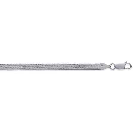 Collier argent maille mue de serpent plate de 4 mm - Bijouterieonline.com