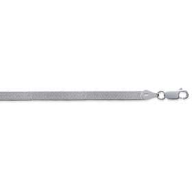 Bracelet argent maille mue de serpent plate de 4 mm - Bijouterieonline.com