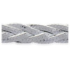 Collier argent maille trèsse plate 3 fils de 5 mm