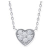 Collier argent coeur pavé d'oxydes de zirconium de 7 mm