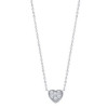 Collier argent coeur pavé d'oxydes de zirconium de 7 mm -1