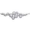 Collier argent 11 oxydes de zirconium serits en fleurs de 1 à 3 mm