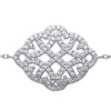 Bracelet argent médaillon style 1800 pavé