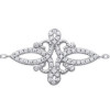 Bracelet argent motif style 1800 pavé