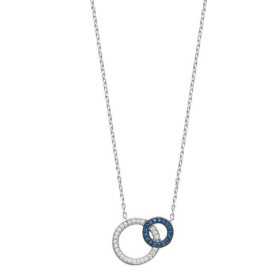 Collier argent motif éclipse, oxydes blanc de 13 mm - Bijouterieonline.com