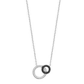 Collier argent motif éclipse, zirconias blanc de 13 mm - Bijouterieonline.com