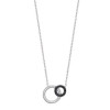 Collier argent motif éclipse, zirconias blanc de 13 mm