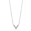 Collier argent oxydes de zirconium micro serti en V