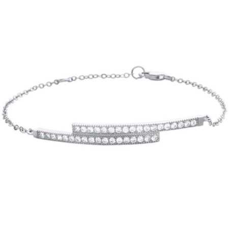 Bracelet argent oxydes de zirconium blanc