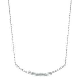 Collier argent oxydes de zirconium blanc - Bijouterieonline.com