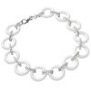 Bracelet argent céramiques blanche de 12 mm