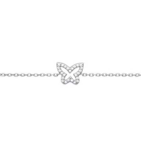 Bracelet argent papillon de 11 mm